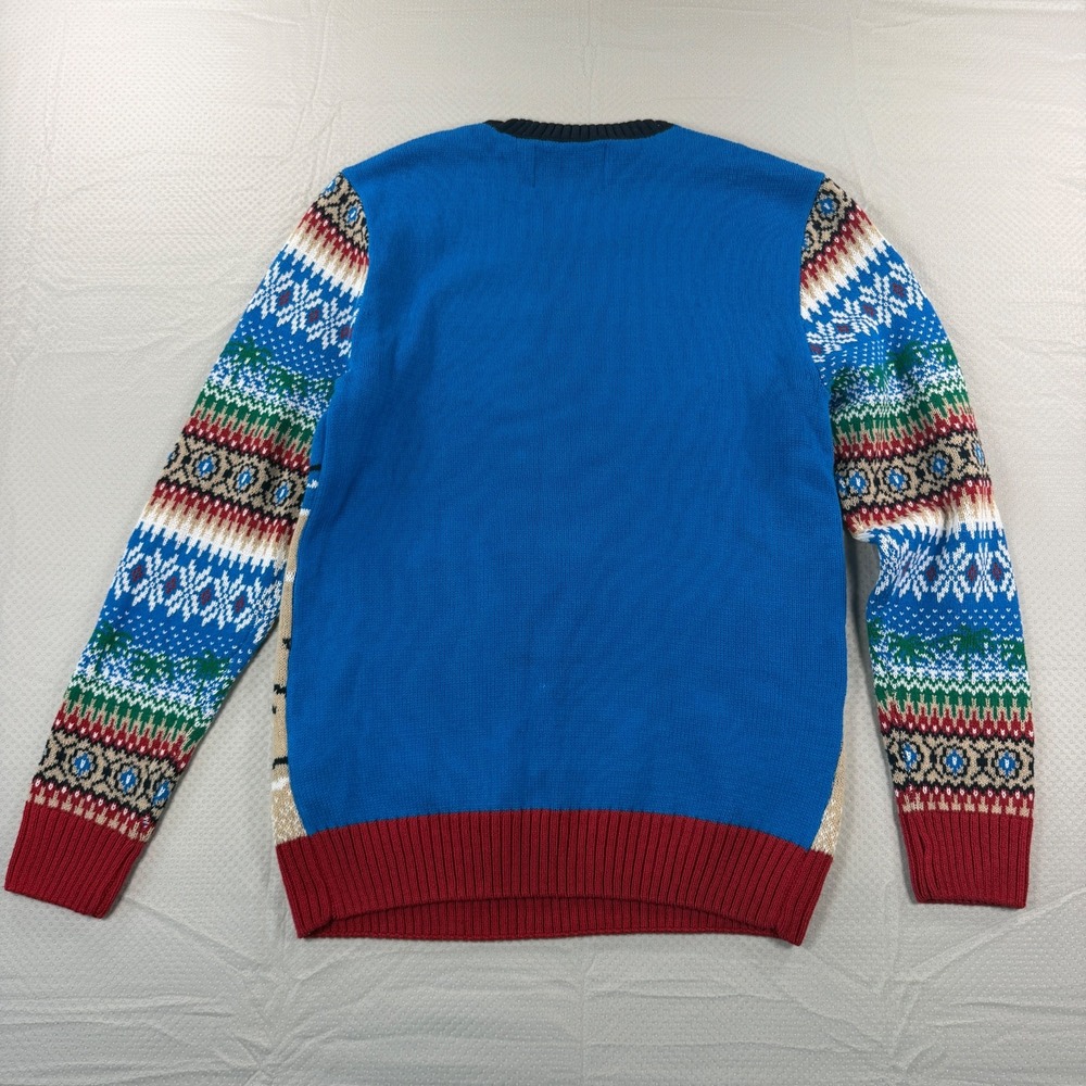 Ugly Christmas Sweater Mens Small Snowman Beach Meltin Aint Easy Tropical - Picture 9 of 9